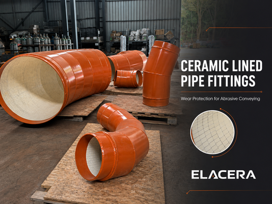 Przejście rury o dużej średnicy ceramicznej do przenoszenia tłuszczu ściernego